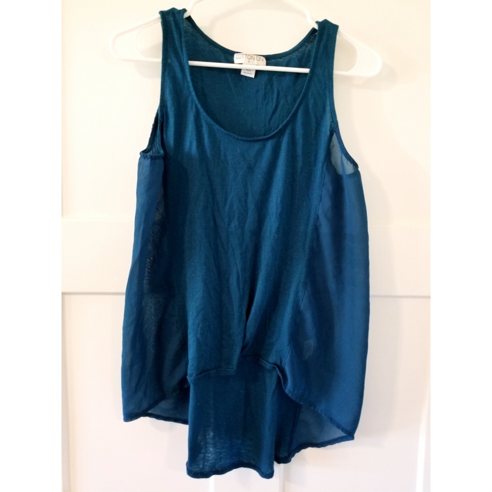 High low sheer panel top